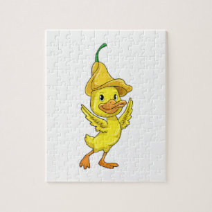 Ente mit gelber Glockenkappe Puzzle