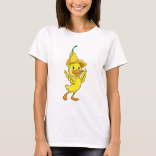Ente mit gelber Glockenkappe T-Shirt
