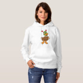 Ente mit Heart-Headband Hoodie (Vorne ganz)