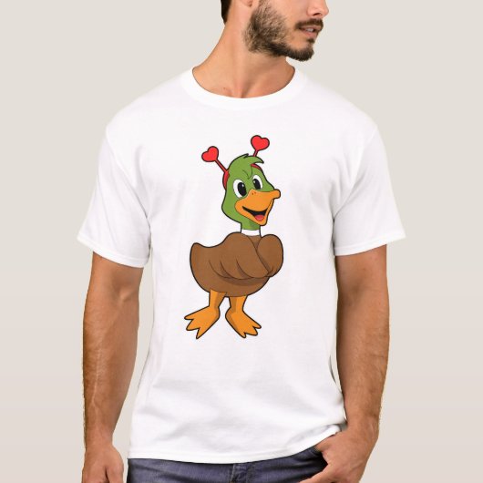 Ente mit Heart-Headband T-Shirt (Vorderseite)
