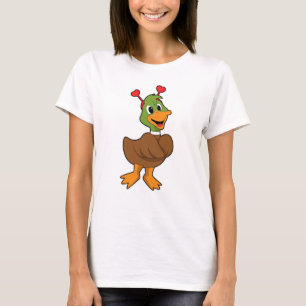 Ente mit Heart-Headband T-Shirt