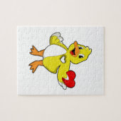Ente mit Herz Puzzle (Horizontal)