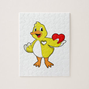 Ente mit Herz Puzzle