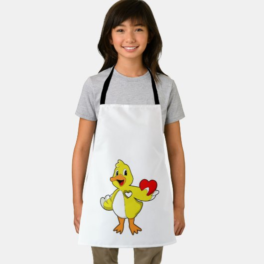 Ente mit Herz Schürze (Insitu)