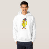 Ente mit Hut Hoodie (Vorne ganz)