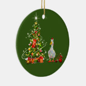 Ente mit Hutschuh Weihnachten Keramik Ornament (Rechts)