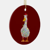 Ente mit Hutschuh Weihnachten Keramik Ornament (Rechts)
