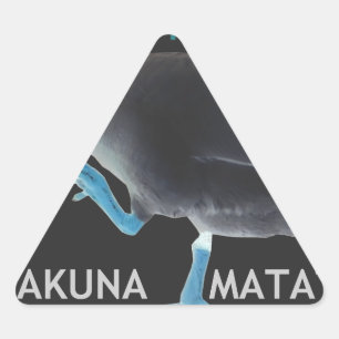 Ente mit I Woke Up Like This & Hakuna Matata Text Dreieckiger Aufkleber