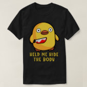 Ente mit Knife T-Shirt Niedlich Mord, lustig helfe (Design vorne)
