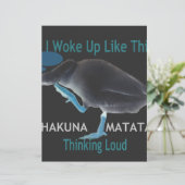 Ente mit mir Weckte so auf und Hakuna Matata Text Briefkopf (Stehend Vorderseite)