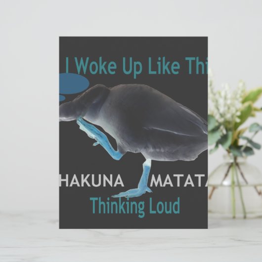 Ente mit mir Weckte so auf und Hakuna Matata Text Briefkopf (Stehend Vorderseite)