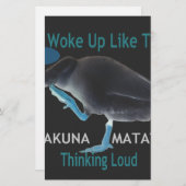 Ente mit mir Weckte so auf und Hakuna Matata Text Briefpapier (Vorne/Hinten)