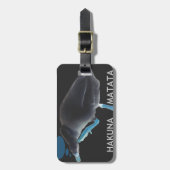 Ente mit mir Weckte so auf und Hakuna Matata Text Gepäckanhänger (Vorderseite vertikal)