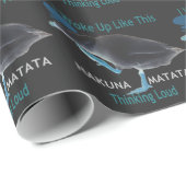 Ente mit mir Weckte so auf und Hakuna Matata Text Geschenkpapier (Rolleneckpunkt)