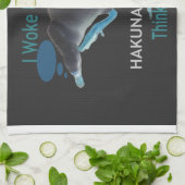 Ente mit mir Weckte so auf und Hakuna Matata Text Geschirrtuch (Gefaltet)