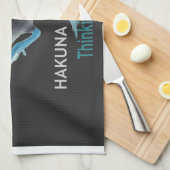 Ente mit mir Weckte so auf und Hakuna Matata Text Geschirrtuch (Viertel Falte)