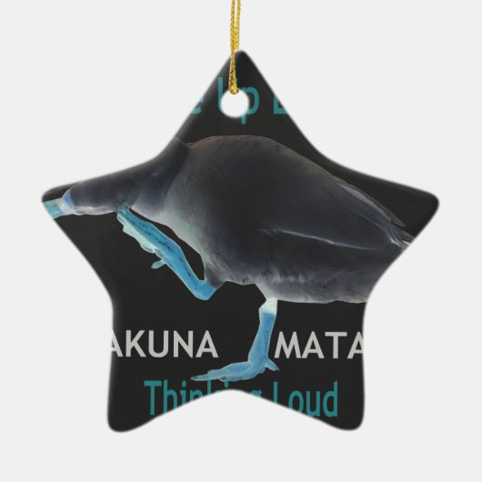 Ente mit mir Weckte so auf und Hakuna Matata Text Keramik Ornament (Vorne)