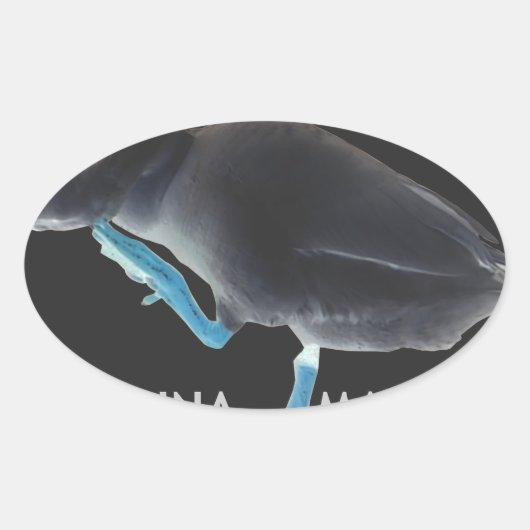 Ente mit mir Weckte so auf und Hakuna Matata Text Ovaler Aufkleber (Vorderseite)