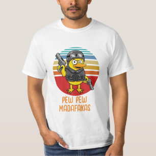Ente mit Pistolen Crazy Vintage, Pew Pew Madafakas T-Shirt