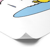 Ente mit Regenschirm Poster (Ecke)