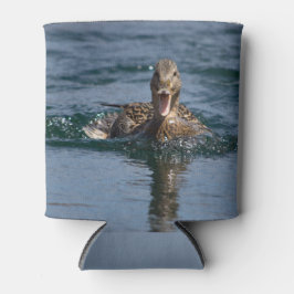 Ente mit Schnabel offen Dosenkühler