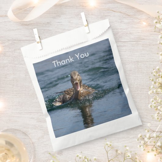 Ente mit Schnabel offen Geschenktütchen (Ausgeschnitten)