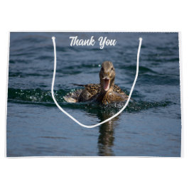 Ente mit Schnabel offen Große Geschenktüte