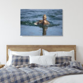 Ente mit Schnabel offen Leinwanddruck (Insitu (Schlafzimmer))