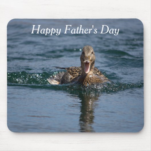 Ente mit Schnabel offen Mousepad (Vorne)