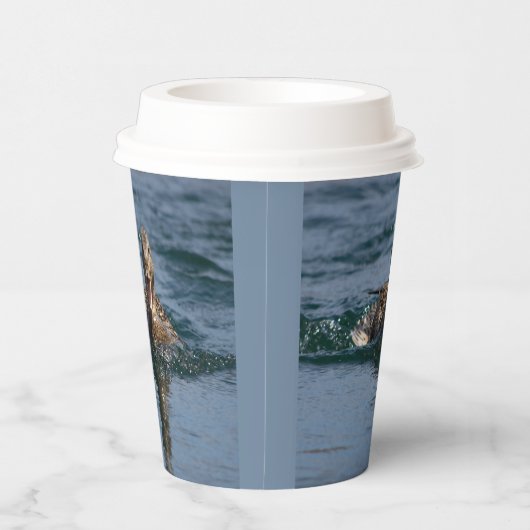 Ente mit Schnabel offen Pappbecher (Rechts)