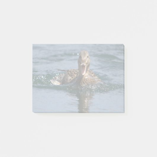 Ente mit Schnabel offen Post-it Klebezettel (Vorderseite)