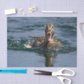 Ente mit Schnabel offen Seidenpapier (Handwerk)