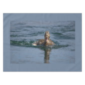 Ente mit Schnabel offen Tischdecke (Vorderseite (Horizontal))