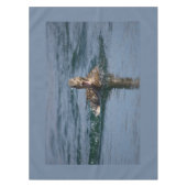 Ente mit Schnabel offen Tischdecke (Vorderseite)