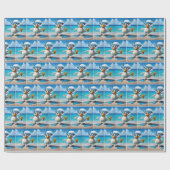 Ente mit Schnorchel und Brille Geschenkpapier (Flach)