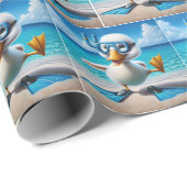Ente mit Schnorchel und Brille Geschenkpapier (Rolleneckpunkt)