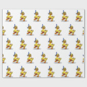 Ente mit Schnorchelmaske | Farbe wählen Geschenkpapier (Flach)