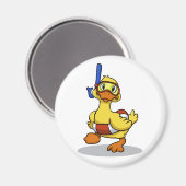 Ente mit Schnorchelmaske | Farbe wählen Magnet (Vorderseite/Rückseite)