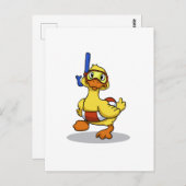 Ente mit Schnorchelmaske | Farbe wählen Postkarte (Vorne/Hinten)