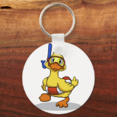 Ente mit Schnorchelmaske | Farbe wählen Schlüsselanhänger (Vorderseite)