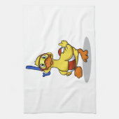 Ente mit Schnorchelmaske| Rückenfarbe Geschirrtuch (Vertikal)