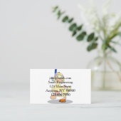 Ente mit Schnorchelmaske| Rückenfarbe Visitenkarte (Stehend Vorderseite)