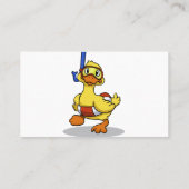 Ente mit Schnorchelmaske| Rückenfarbe Visitenkarte (Rückseite)