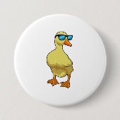 Ente mit Sonnenbrille Button (Vorderseite)