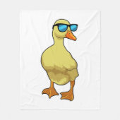 Ente mit Sonnenbrille Fleecedecke (Vorderseite)