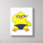 Ente mit Sonnenbrille Leinwanddruck (Vorderseite)