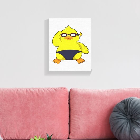 Ente mit Sonnenbrille Leinwanddruck (Insitu (Wohnzimmer))