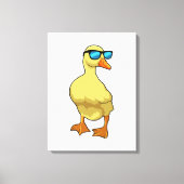 Ente mit Sonnenbrille Leinwanddruck (Vorderseite)