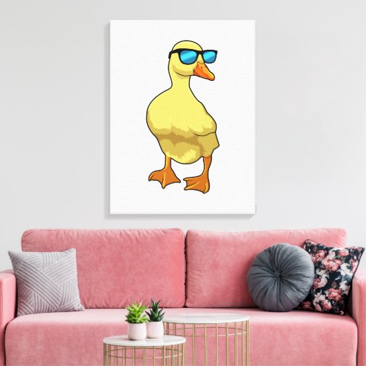 Ente mit Sonnenbrille Leinwanddruck (Insitu (Wohnzimmer))