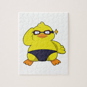 Ente mit Sonnenbrille Puzzle